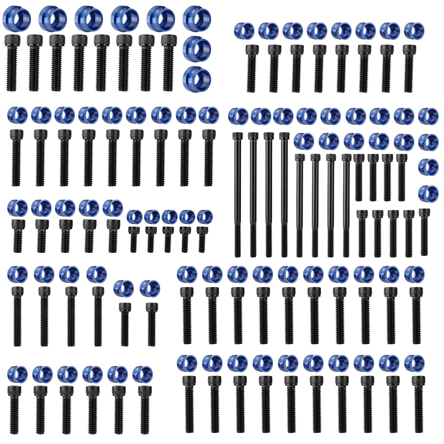 Engine Bolt & Head Toppers Caps Bolt Covers Full Kit Hardware for Harley 2017-Later Touring/Softail