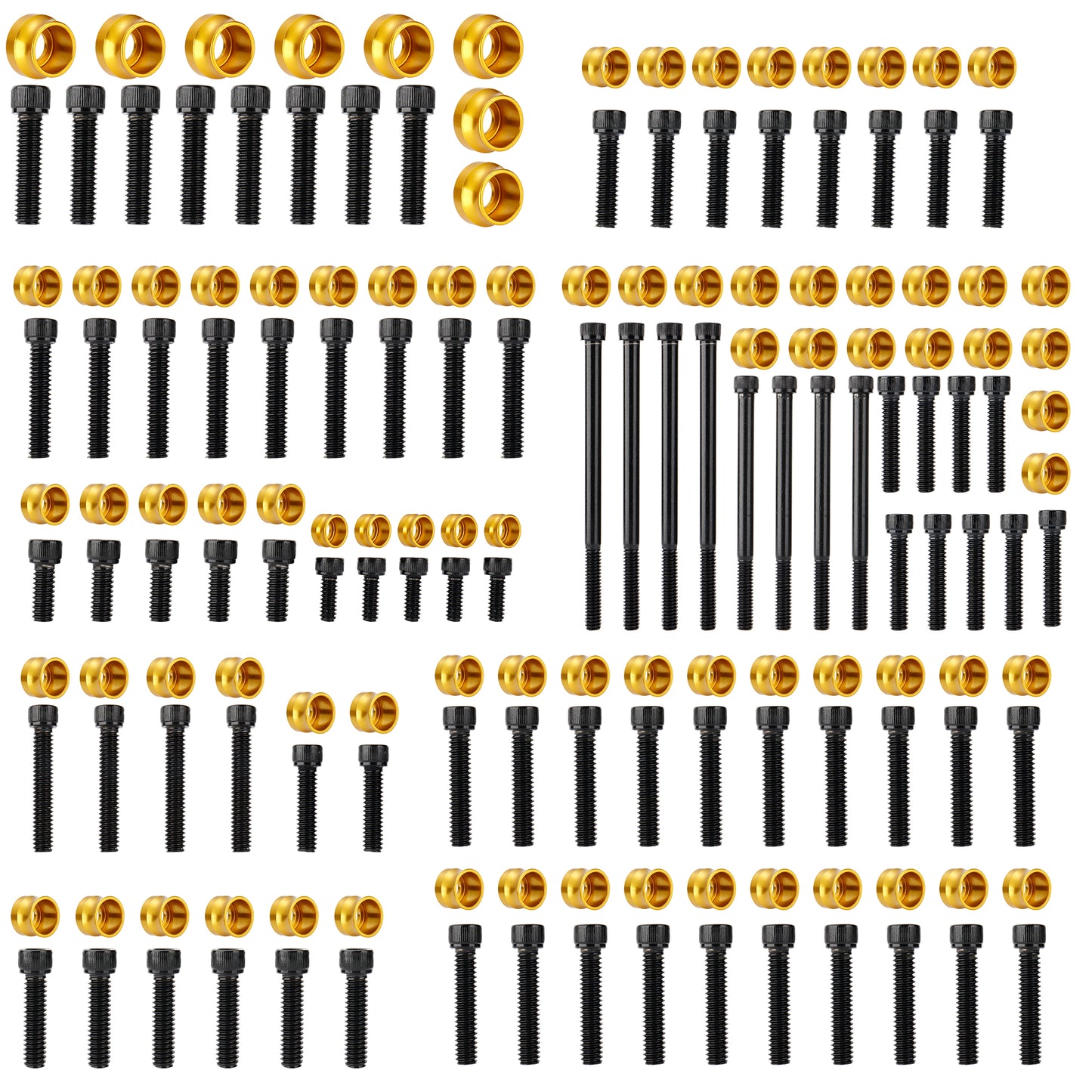 Engine Bolt & Head Toppers Caps Bolt Covers Full Kit Hardware for Harley 2017-Later Touring/Softail