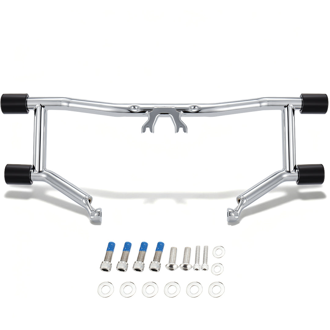 Universal Front Engine Guard Highway Peg Two-Step Crash Bar for 2014-Later Harley Touring