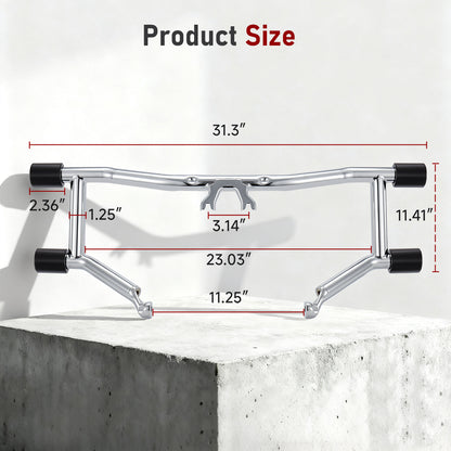 Universal Front Engine Guard Highway Peg Two-Step Crash Bar for 2014-Later Harley Touring