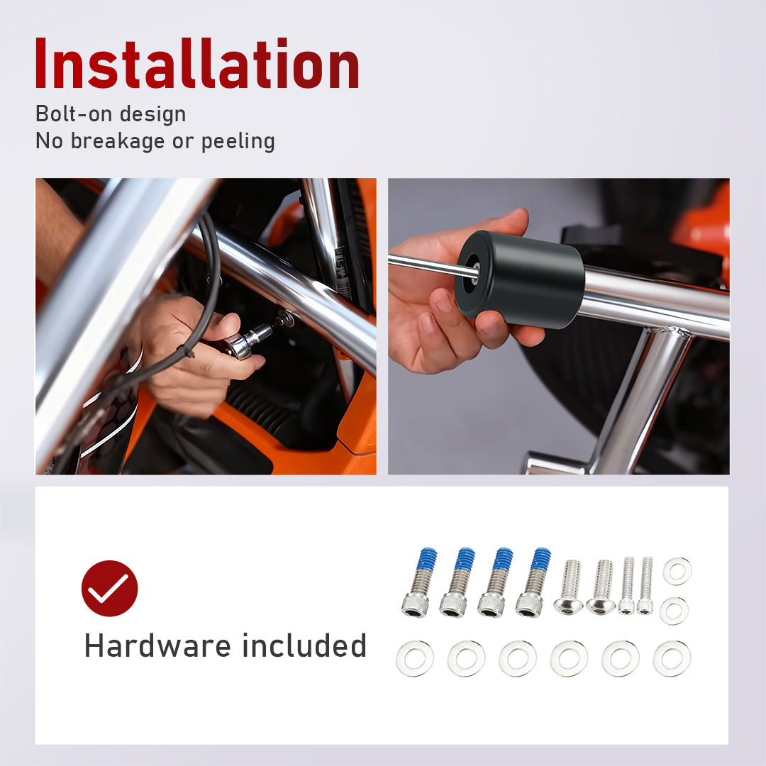 Universal Front Engine Guard Highway Peg Two-Step Crash Bar for 2014-Later Harley Touring