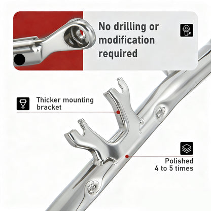 Universal Front Engine Guard Highway Peg Two-Step Crash Bar for 2014-Later Harley Touring