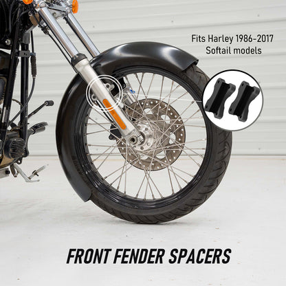 Front Fender Spacer Bracket Relocator Riser Kit for 1986-2017 Harley Softail