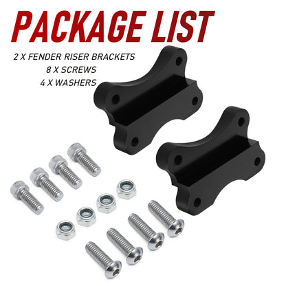 Front Fender Spacer Bracket Relocator Riser Kit for 1986-2017 Harley Softail