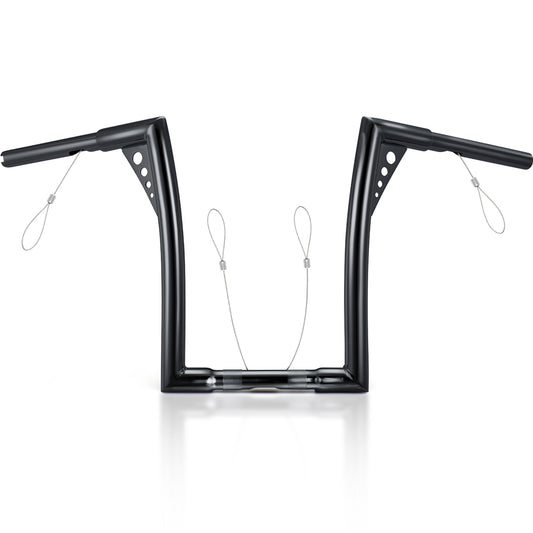 10"/12”/14" Rise Ape Hangers 1.25” Fat 1" Clamp Handlebar Z Bars for 1994-Later Harley Sportster/Dyna/Softail