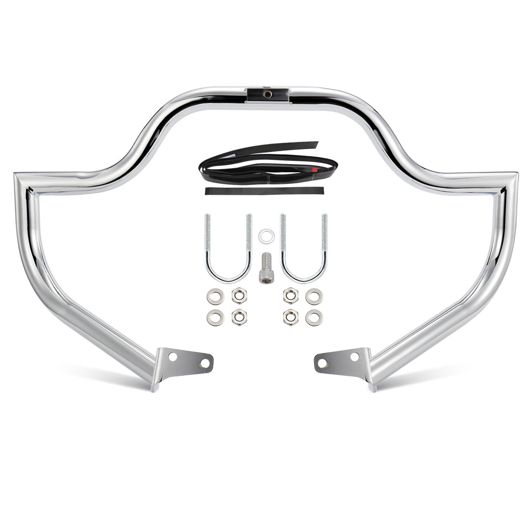 Meathook or Mustache Engine Guard Highway Crash Bar 1.5" Fat for 2006-2017 Harley Dyna