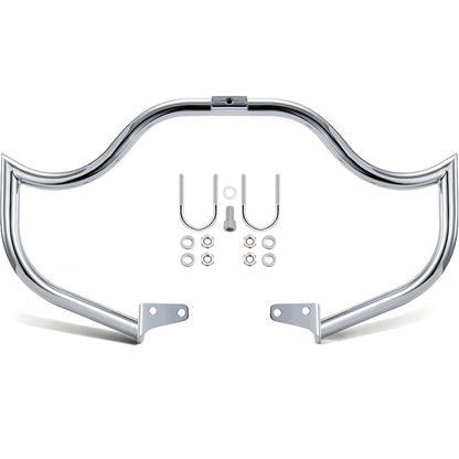 Meathook or Mustache Engine Guard Highway Crash Bar 1.5" Fat for 2006-2017 Harley Dyna