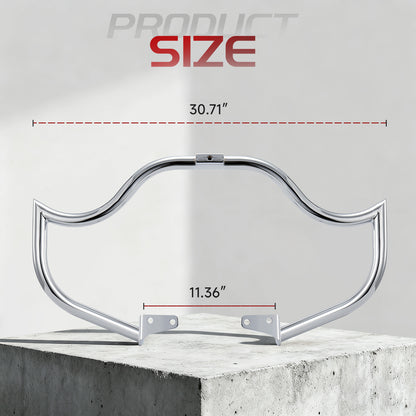 Meathook or Mustache Engine Guard Highway Crash Bar 1.5" Fat for 2006-2017 Harley Dyna