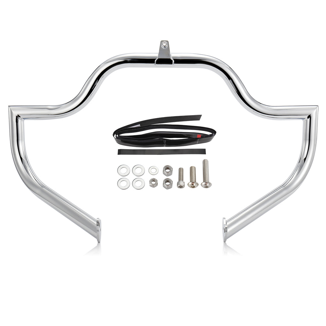 Meathook or Mustache Engine Guard Highway Crash Bar 1.5" Fat for 2009-Later Harley Touring