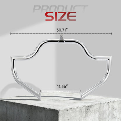 Meathook or Mustache Engine Guard Highway Crash Bar 1.5" Fat for 2009-Later Harley Touring