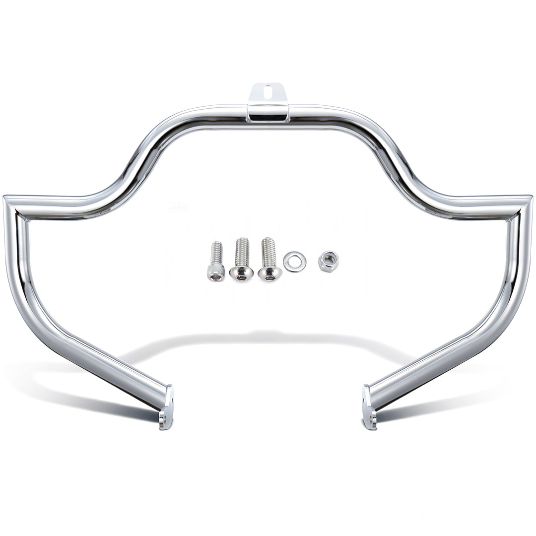 Meathook or Mustache Engine Guard Highway Crash Bar 1.5" Fat for 2000-2017 Harley Softail