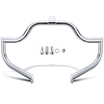 Meathook or Mustache Engine Guard Highway Crash Bar 1.5" Fat for 2000-2017 Harley Softail