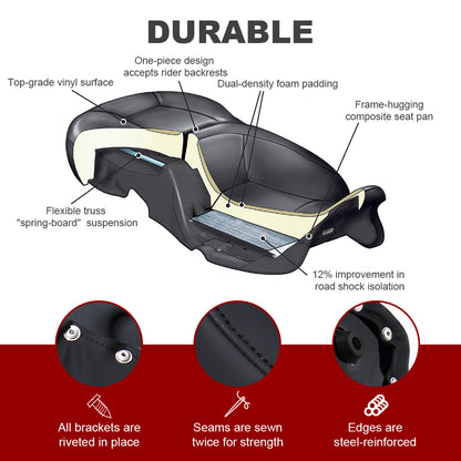 One-Piece Deluxe Seat for 1997-2007 Harley Touring