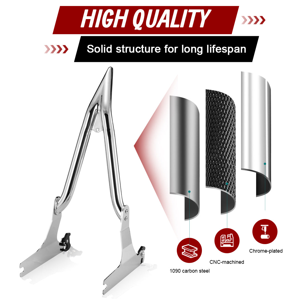 Sissy Bar Detachable Rear Passenger Backrest for 2006-2017 Harley Dyna