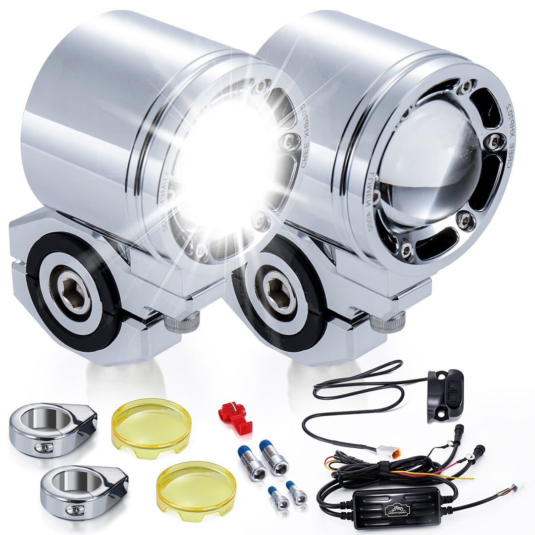 72W Waterproof Auxiliary Light Kit for Harley All 41MM Front Fork