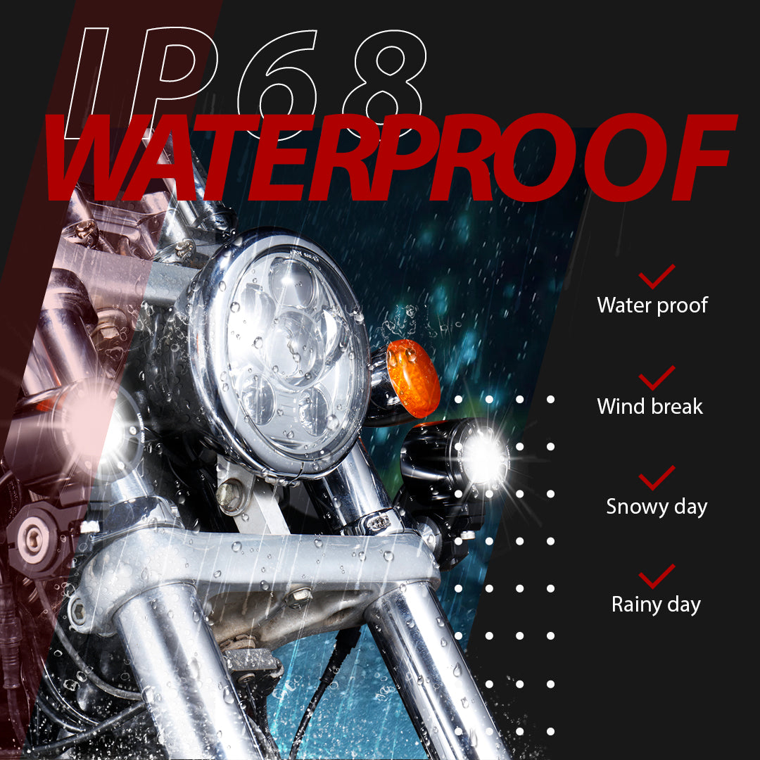 72W Waterproof Auxiliary Light Kit for Harley All 41MM Front Fork