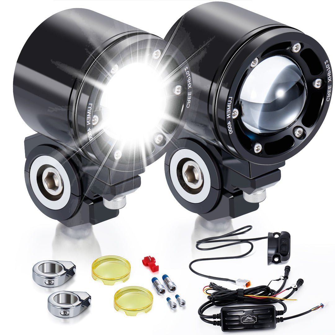 72W Waterproof Auxiliary Light Kit for Harley All 41MM Front Fork