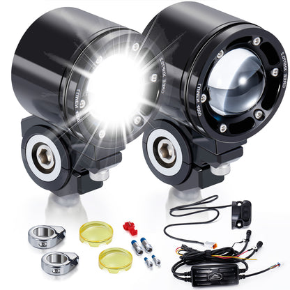 72W Waterproof Auxiliary Light Kit for Harley All 41MM Front Fork
