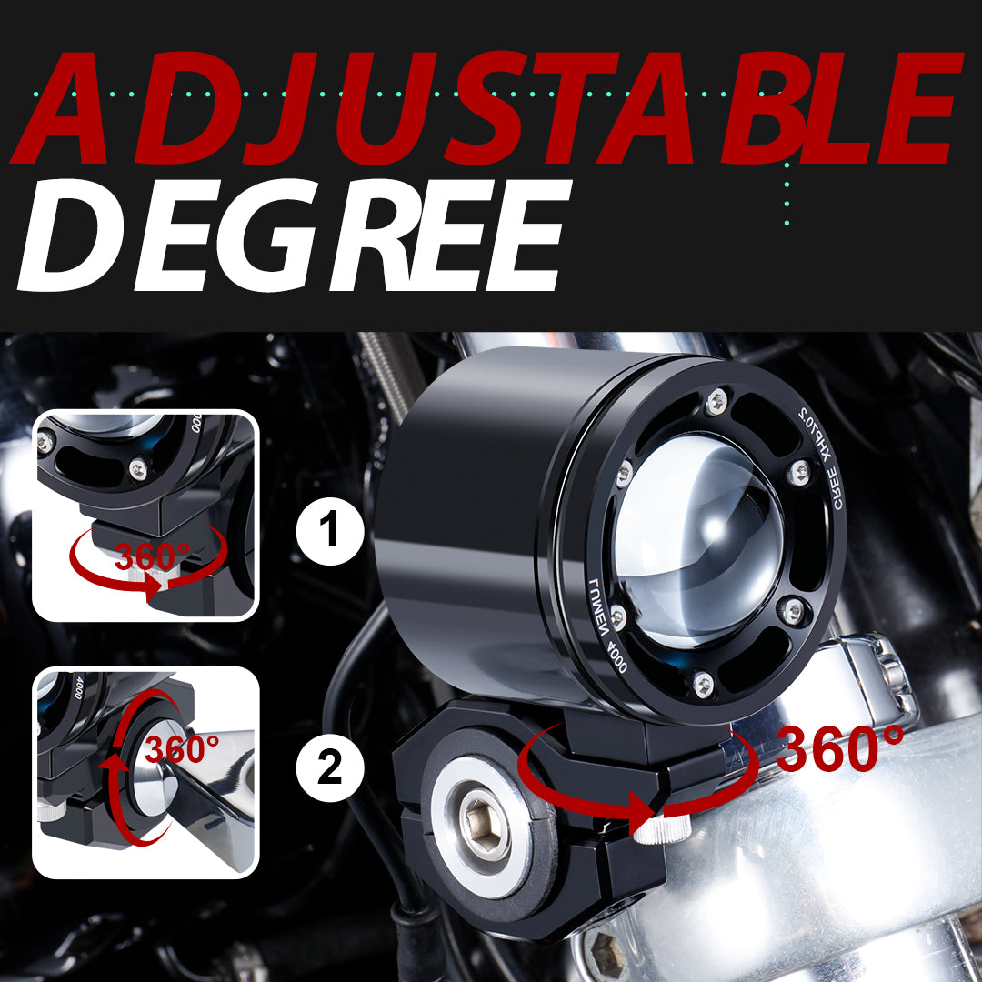 72W Waterproof Auxiliary Light Kit for Harley All 41MM Front Fork