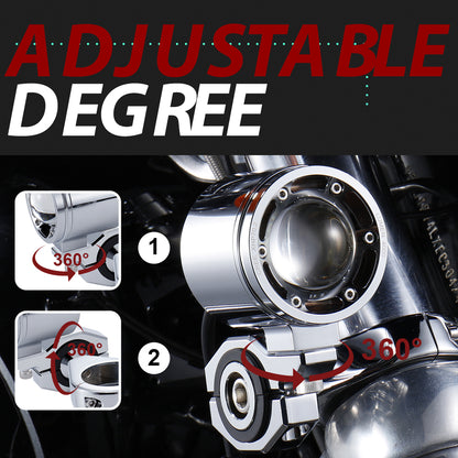 72W Waterproof Auxiliary Light Kit for Harley All 49MM Front Fork
