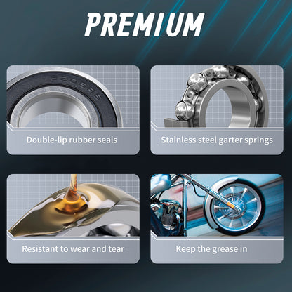 25mm Wheel Bearing Sealed Kit Front Rear for 2000-2007 Harley Touring/Dyna/Sportster