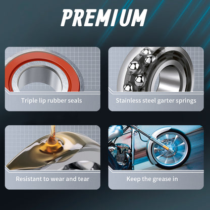 25mm Front/Rear Wheel Bearing Kit for 2009-2024 Harley Touring with ABS