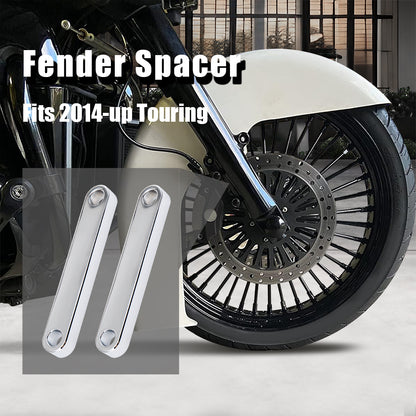 Front Fender Spacers Bracket for 30" Wrap Wheel for 2014-Later Harley Touring