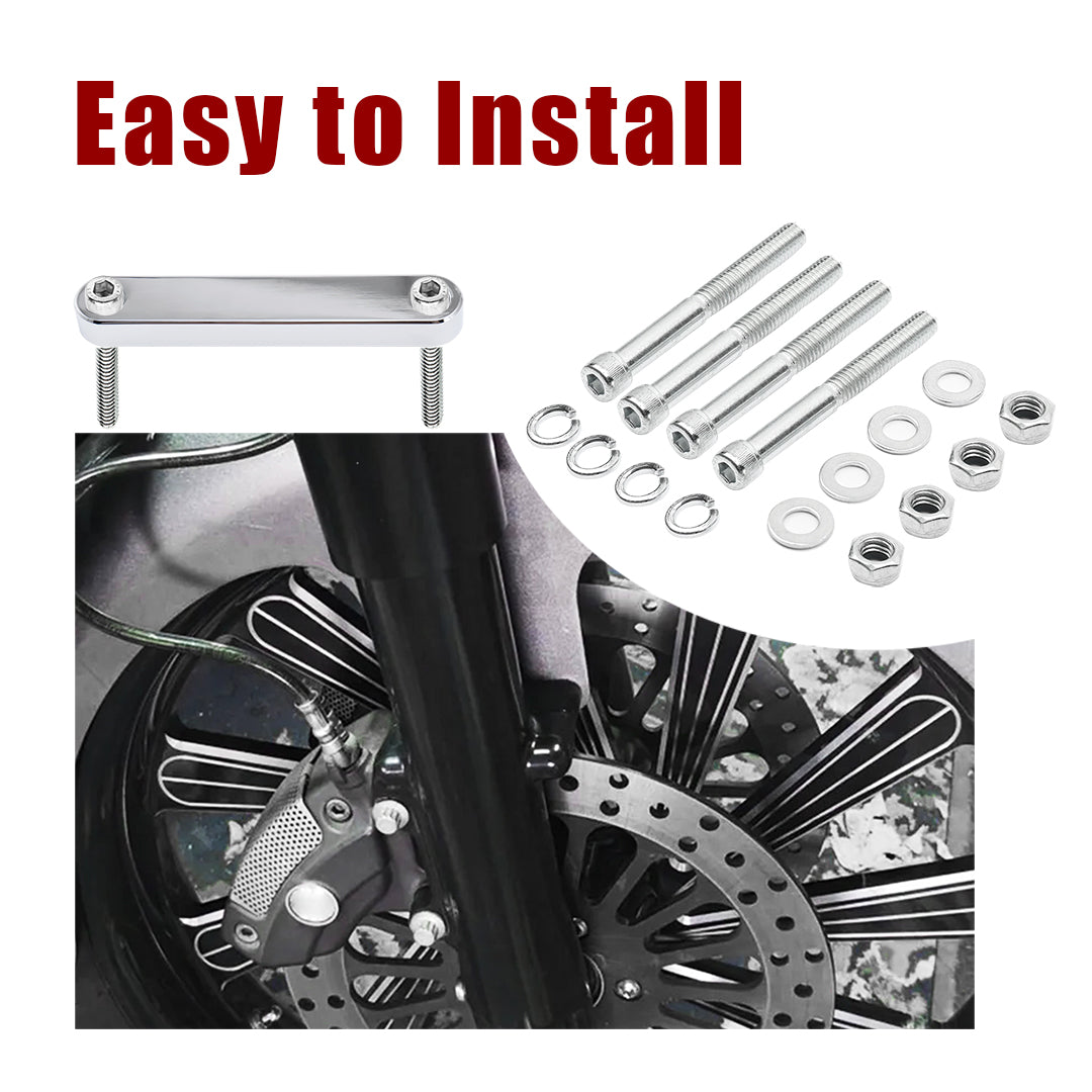 Front Fender Spacers Bracket for 30" Wrap Wheel for 2014-Later Harley Touring