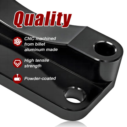 Front Fender Spacer Bracket Relocator Kit 20mm Lift Riser for 1993-2013 Harley Touring with 21" Wheel