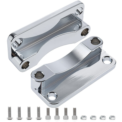 Front Fender Spacer Bracket Relocator Kit 20mm Lift Riser for 1993-2013 Harley Touring with 21" Wheel