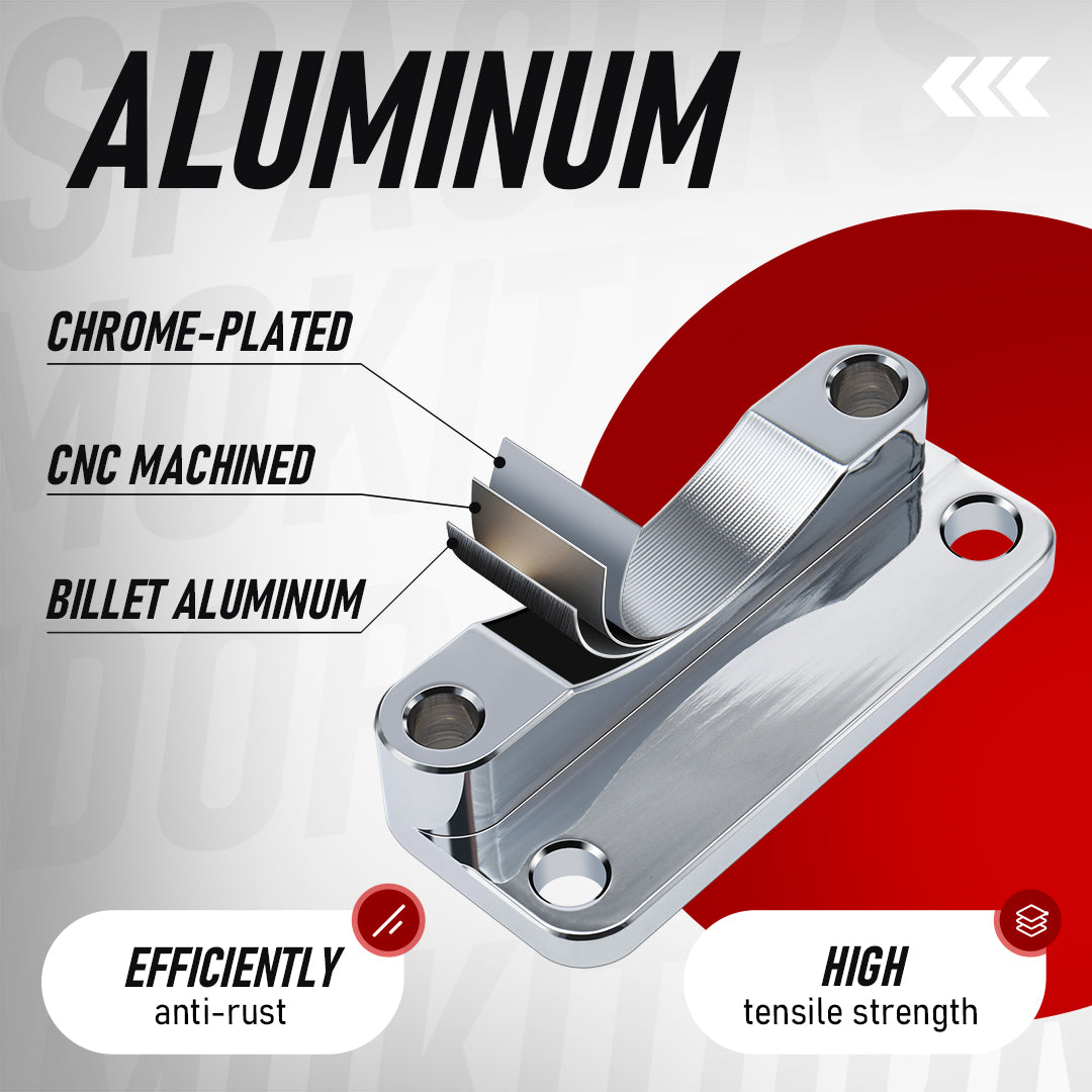 Front Fender Spacer Bracket Relocator Kit 20mm Lift Riser for 1993-2013 Harley Touring with 21" Wheel