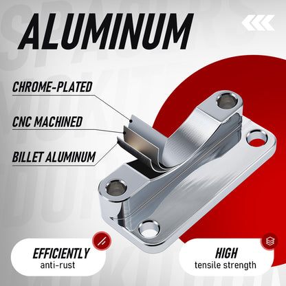 Front Fender Spacer Bracket Relocator Kit 20mm Lift Riser for 1993-2013 Harley Touring with 21" Wheel