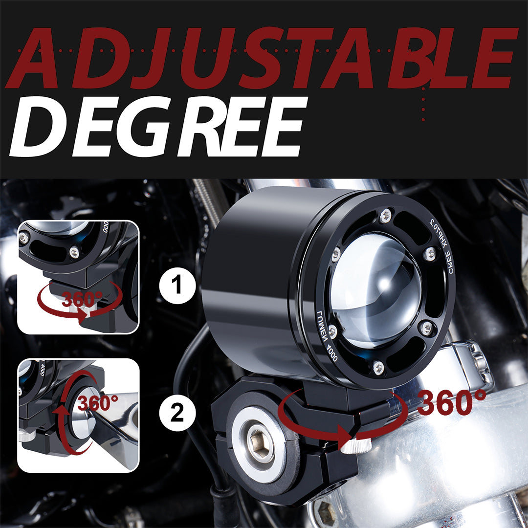 72W Waterproof Auxiliary Light Kit for Harley All 39MM Front Fork