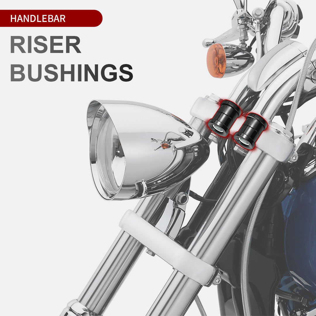 Handlebar Riser Bushings Damper Kit for Harley 1973-2017 Softail Dyna FXR 1973-Later Sportster XL