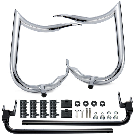 1.25" Rear Saddlebag Bracket Guard Bars for 2014-Later Harley Touring