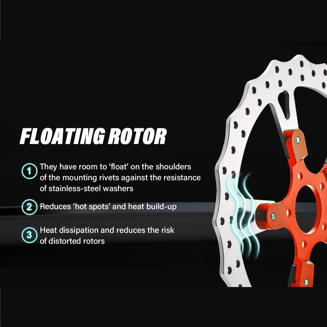 14" Front Brake Dual Disc Floating Rotors for Harley 2008-Later Touring