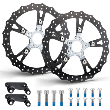 14" Front Brake Dual Disc Floating Rotors for Harley 2008-Later Touring