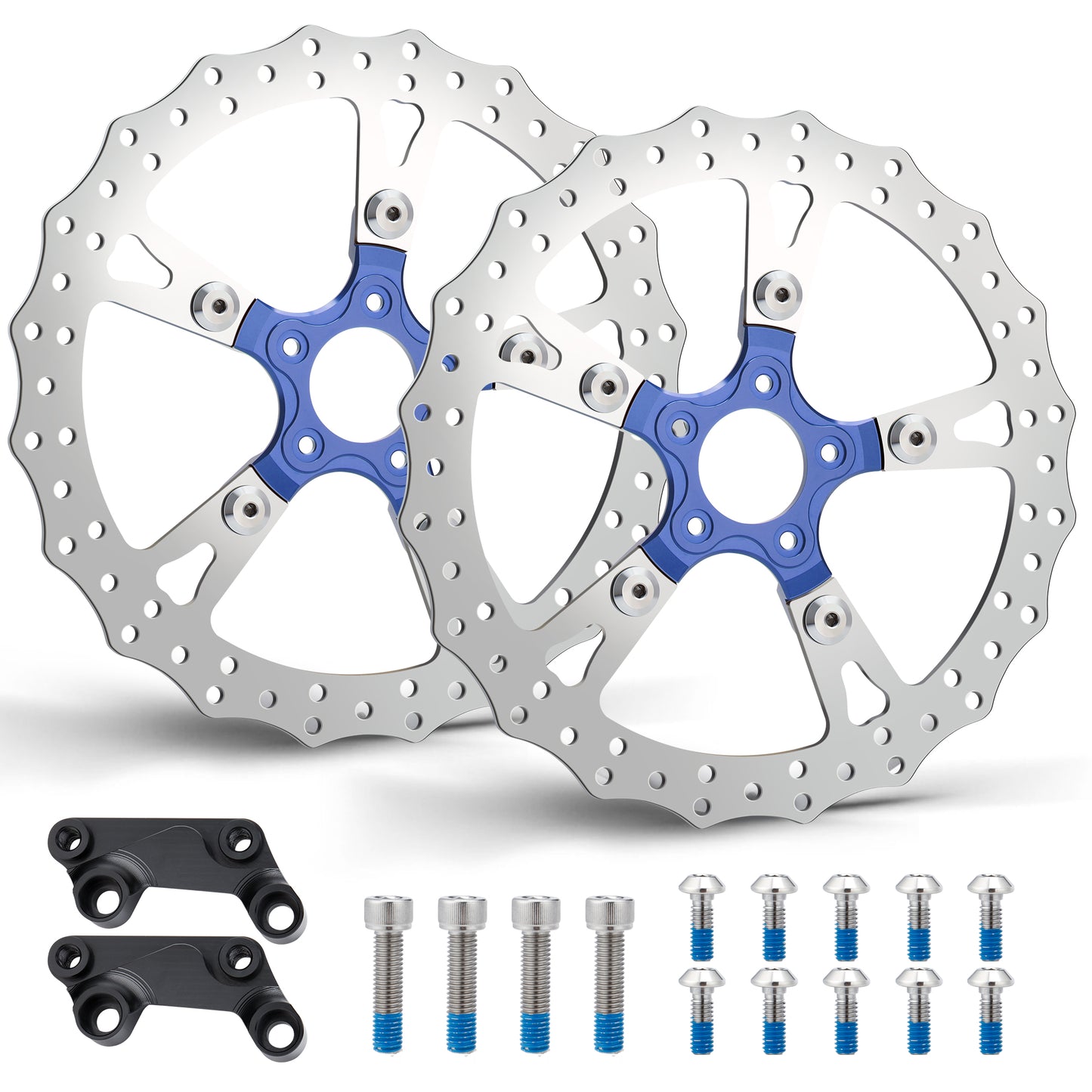 14" Front Brake Dual Disc Floating Rotors for Harley 2008-Later Touring