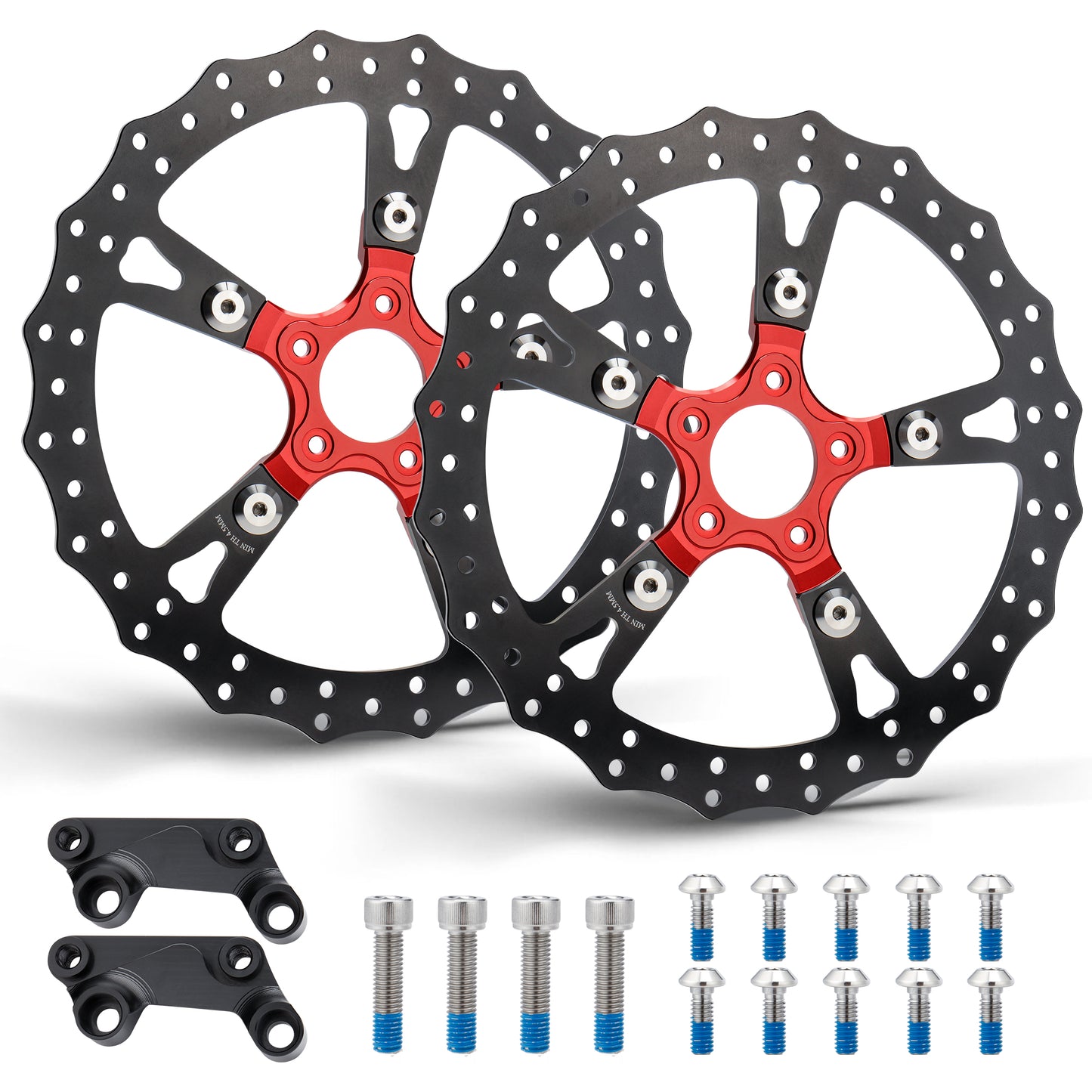 14" Front Brake Dual Disc Floating Rotors for Harley 2008-Later Touring