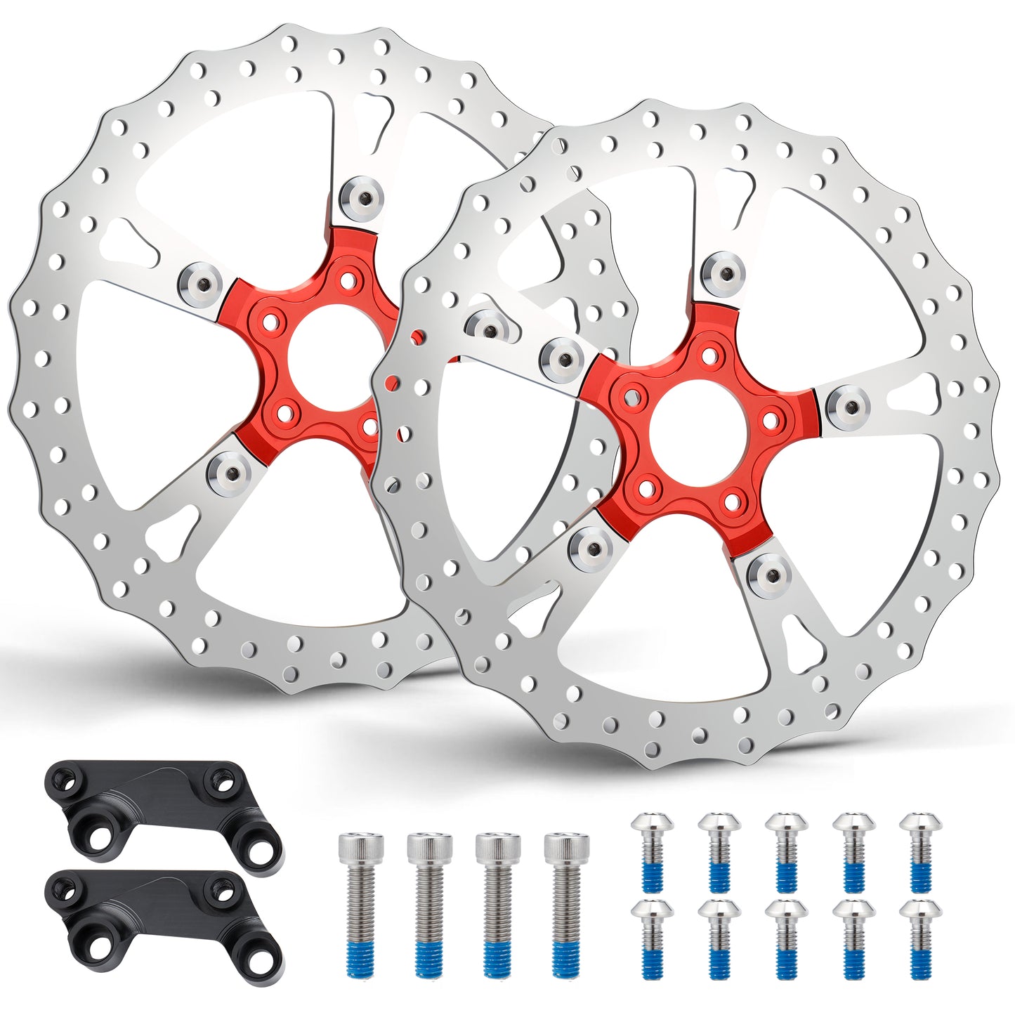 14" Front Brake Dual Disc Floating Rotors for Harley 2008-Later Touring