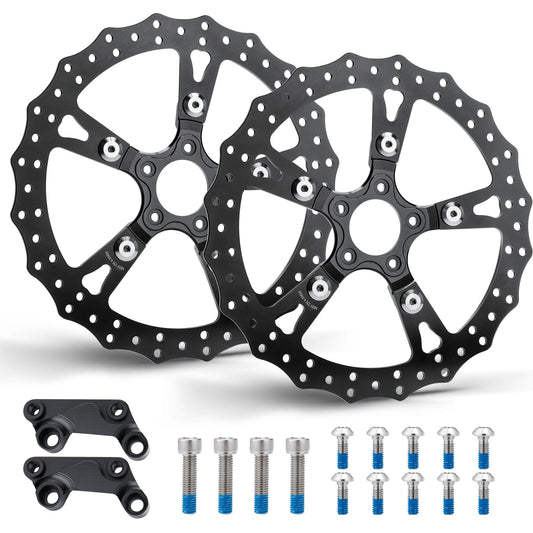 14" Front Brake Dual Disc Floating Rotors for Harley 2008-Later Touring