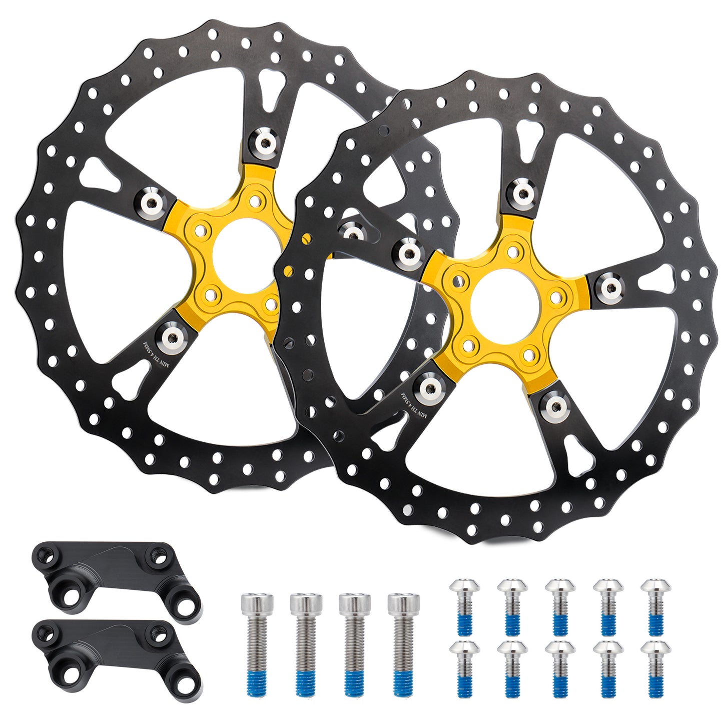 14" Front Brake Dual Disc Floating Rotors for Harley 2008-Later Touring