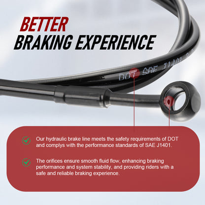 12"/14" Front Brake Lines Oil Hose for 2018-Later Harley Softail with ABS