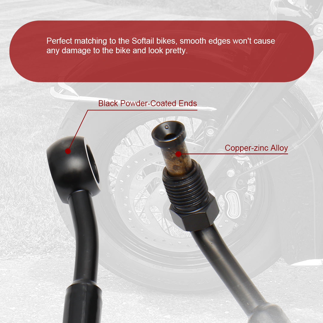 12"/14" Front Brake Lines Oil Hose for 2018-Later Harley Softail with ABS