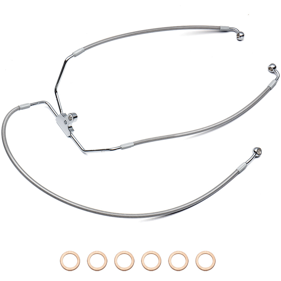 Front Brake Lines for 1996-2013 Harley Touring without ABS