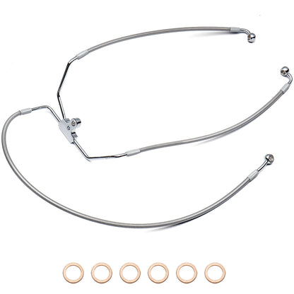Front Brake Lines for 1996-2013 Harley Touring without ABS