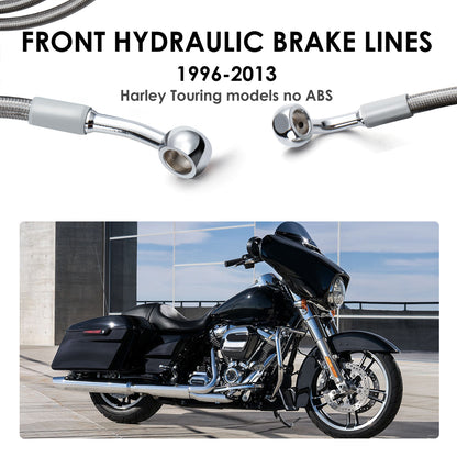 Front Brake Lines for 1996-2013 Harley Touring without ABS