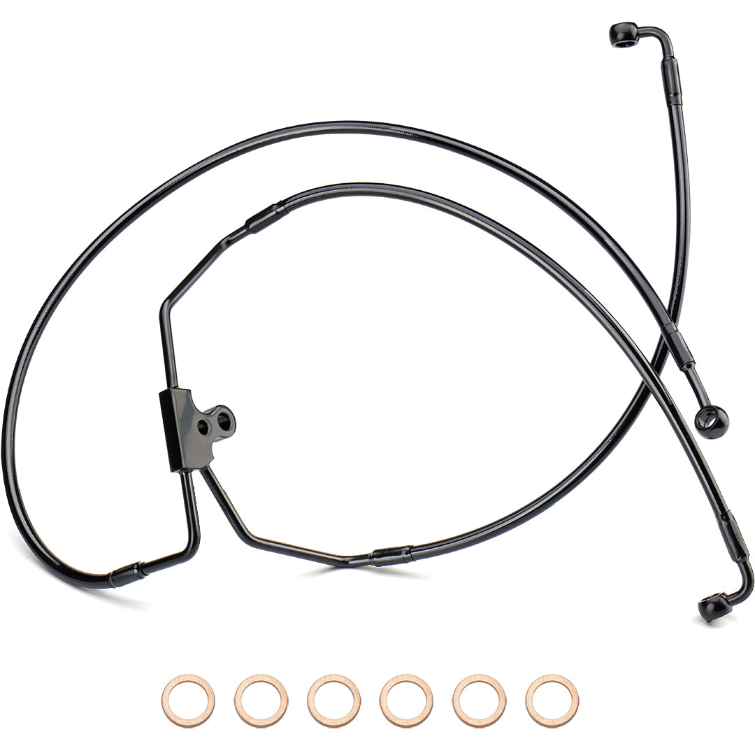 Front Brake Lines for 1996-2013 Harley Touring without ABS