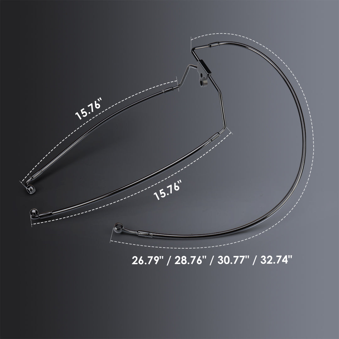 Front Brake Lines for 1996-2013 Harley Touring without ABS