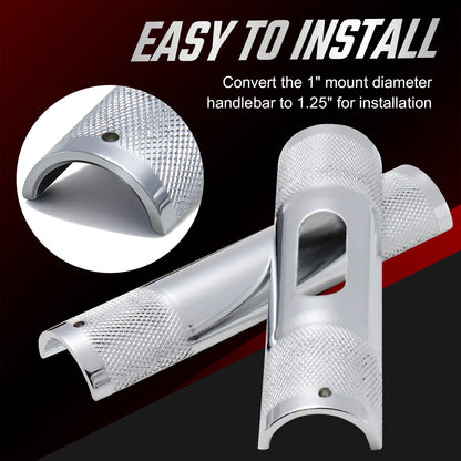 Universal 1.25" Handlebar Riser Adapter for Harley 1" Clamp Handlebar